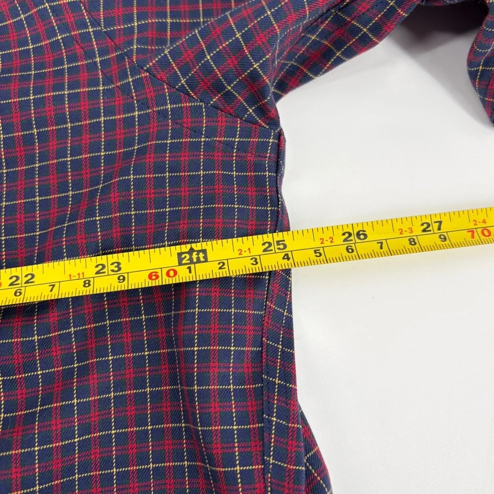 Brooks Brothers The Original Polo Shirt Mens L Regular Fit Non Iron Cotton Plaid